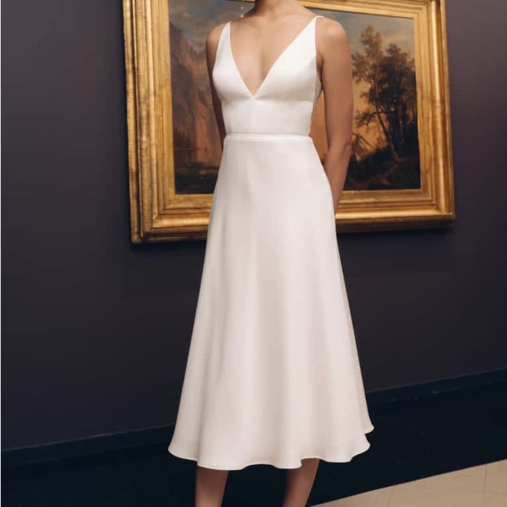 Jenny Yoo Ivory Midi Dress